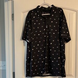 Hazards & Bogeys Babyfeet Black Modern GOLF Performance Polo Size 3X